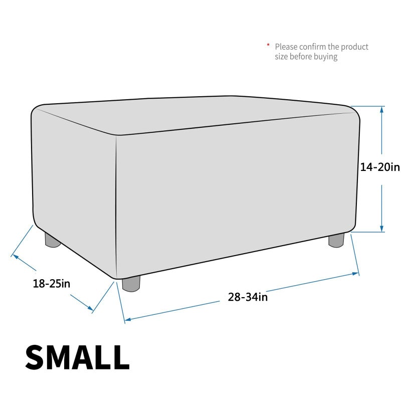 MAXIJIN Velvet Ottoman Slipcover Small Stretch Square Rectangle Footstool Slipcover Folding Storage Ottoman Covers for Living Room with Elastic Bottom (Ottoman Small, White) - Image 3